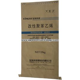 Κίνα Οι καφετιές τσάντες εγγράφου Multiwall εγγράφου της Kraft τοποθέτησαν υφαμένους τους PP σάκους για τη συσκευασία πολυστυρολίου σε στρώματα/τροφίμων προμηθευτής