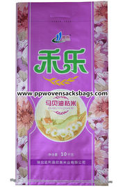 Κίνα 10kg τοποθετημένες σε στρώματα υφαμένες τσάντες πολυπροπυλενίου/συσκευάζοντας τσάντες ρυζιού με τη λαβή προμηθευτής